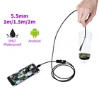 USB-эндоскоп с объективом 5,5 мм, водонепроницаемый, для Android и ПК