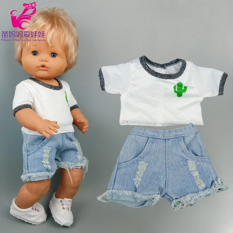 16-дюймовая футболка для куклы Nenuco джинсовая короткая 40 см Ropa Y Su Hermanita 38 Детская