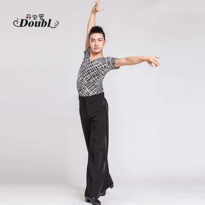 DOUBL латинские танцы платье мужские Штаны штаны для танцев свободные занятий