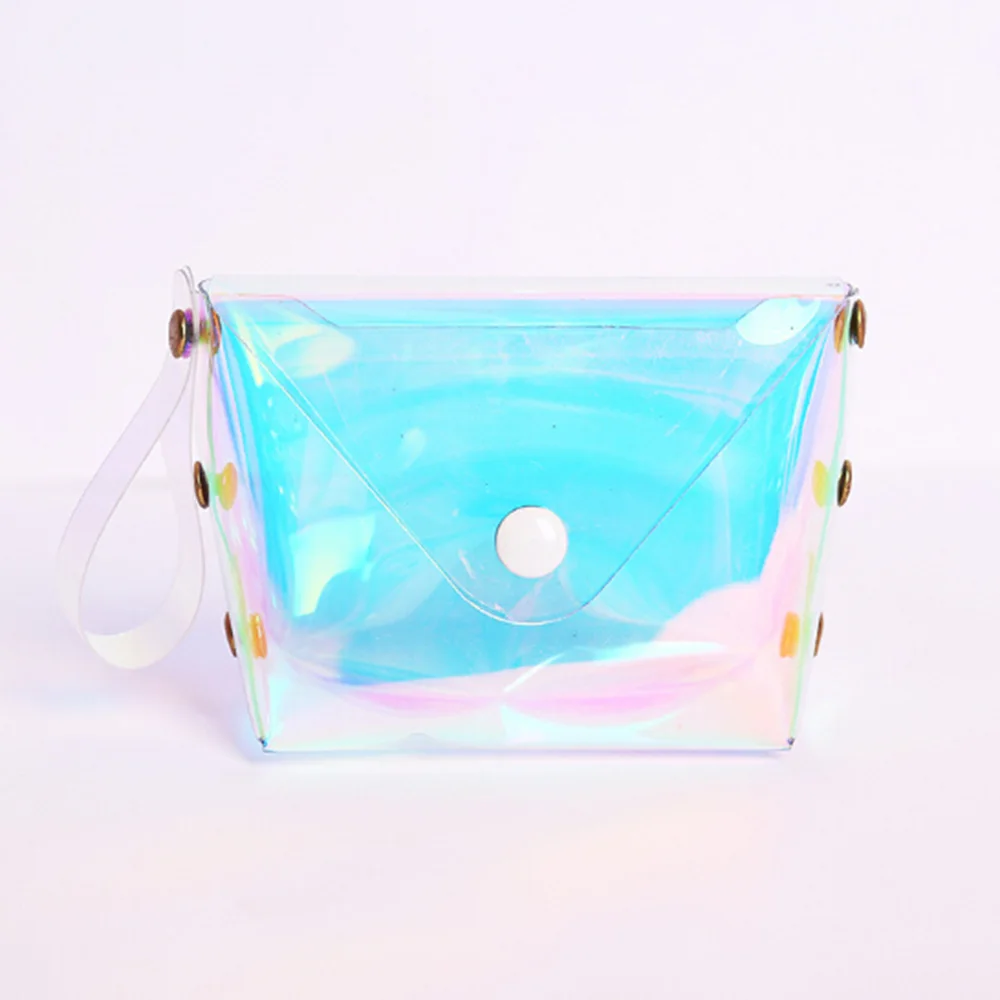 

Fashion Jelly Transparent Coin Purse Letter Hasp PVC Card Bag Layer Case Soft New Girls Money Bag Square Coin Purse Hot Sale