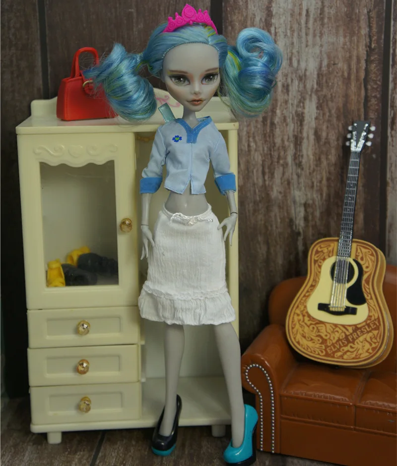 Новейший Модный повседневный комплект одежды для девочек «Monster High»; подарок для девочек - Цвет: only doll clothes F
