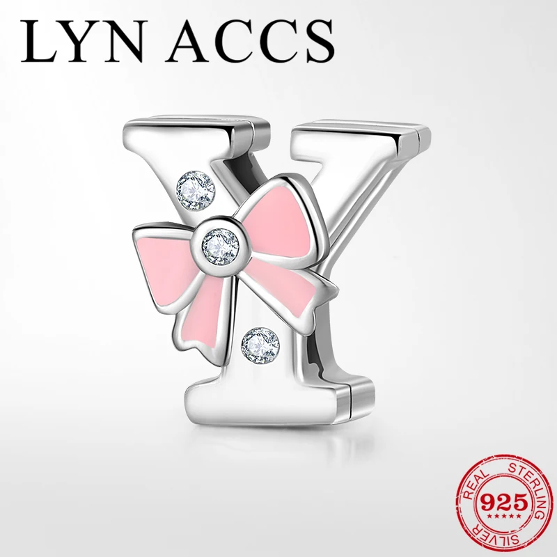 Романтическое искусство буквы Y Шарм 925 пробы серебряный зажим Бусины Подходят