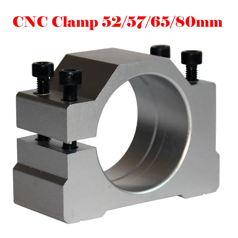 

CNC Spindle Clamp 52 57 65 80mm Spindle Motor Holder Aluminum Motor Bracket for CNC 3020 3040 6040 Engraving Machine Wood Route