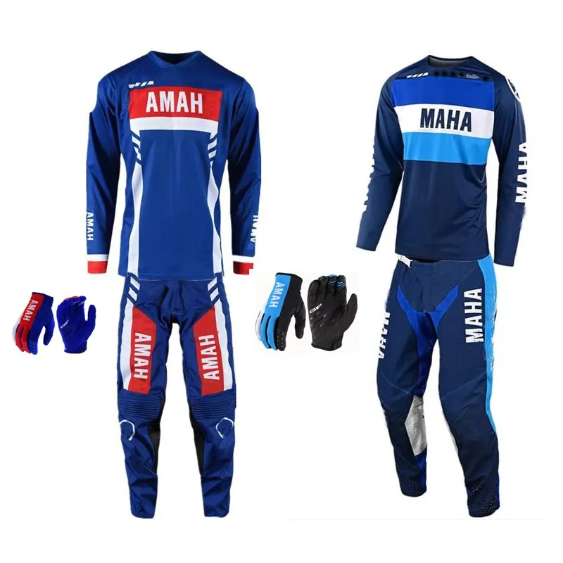 Мужские штаны и трикотажные футболки MX для мотоциклов yamaha MTB BMX внедорожный