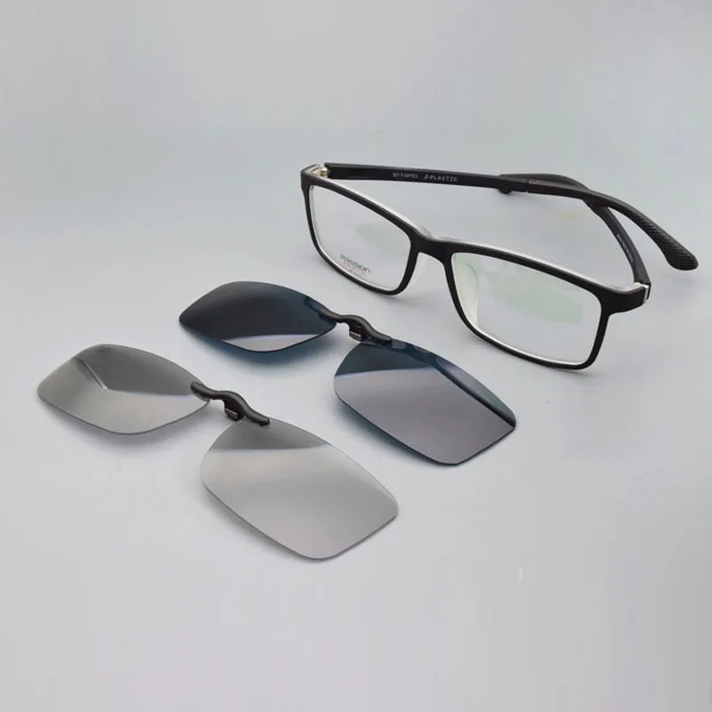 Оправа для очков Мужская Полная оправа с магнитными зажимами 3d-пленка