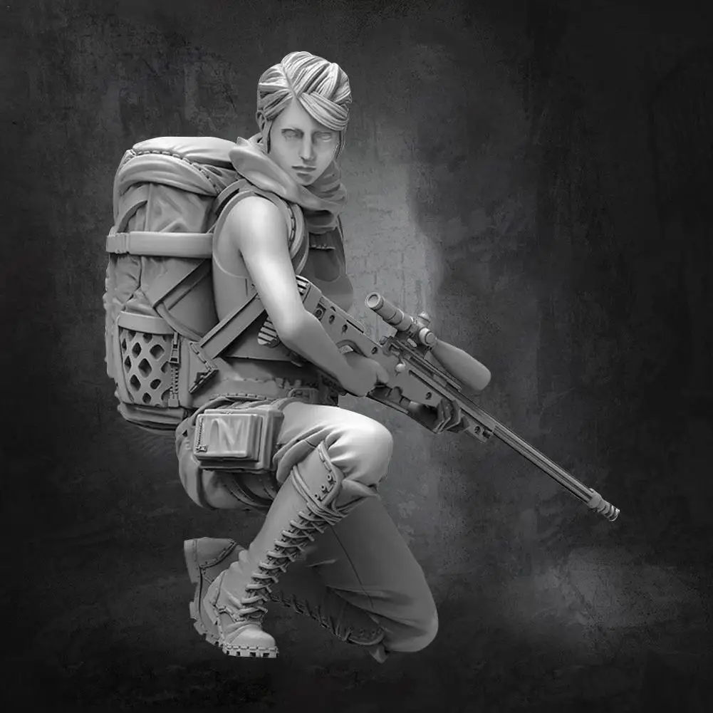 

1/35 смоляные модели в сборе, GK, Женская фигурка солдата, самосборка D8M0