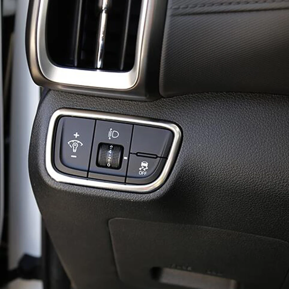 

Для Hyundai IX35 2018 2019 LHD Стайлинг автомобиля из нержавеющей стали фотоблестки покрытие интерьерные аксессуары