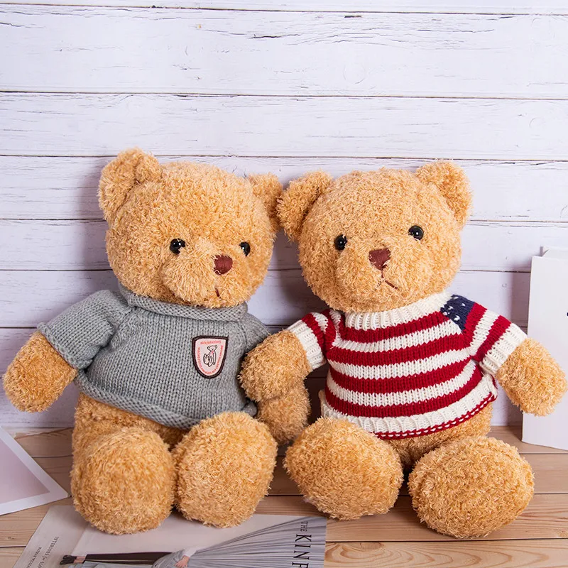 Новинка Высококачественный плюшевый мишка с шарфом мягкие животные медведь
