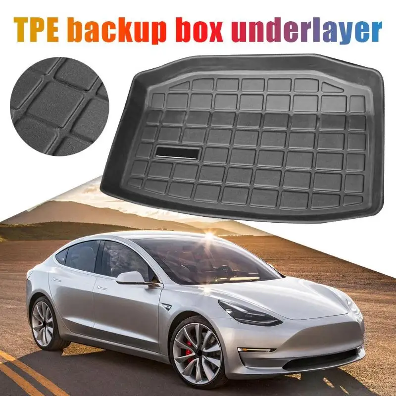 Задний багажник Грузовой лоток Анти-пыль не скользит коврик для Tesla модель 3 2017-2019