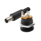 10 шт. (5 пар), 12 В, 2 А, 5,5x2,1 мм, пластиковые штекеры DC022, разъем питания постоянного тока, гнездо, винтовая гайка, панельный разъем 5,5*2,1 мм