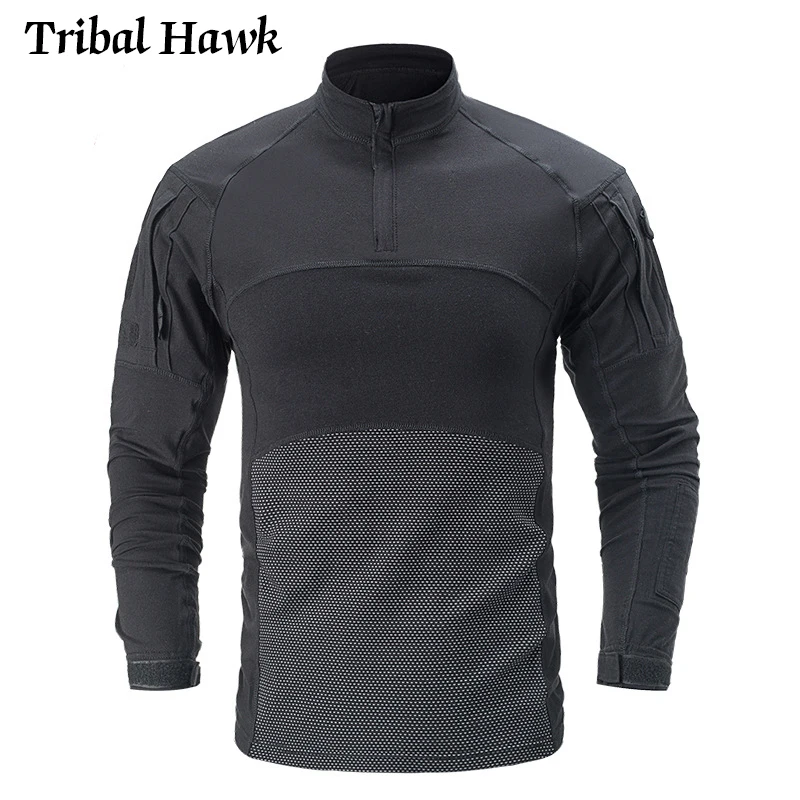 Футболка мужская камуфляжная тактическая эластичная дышащая рубашка в стиле