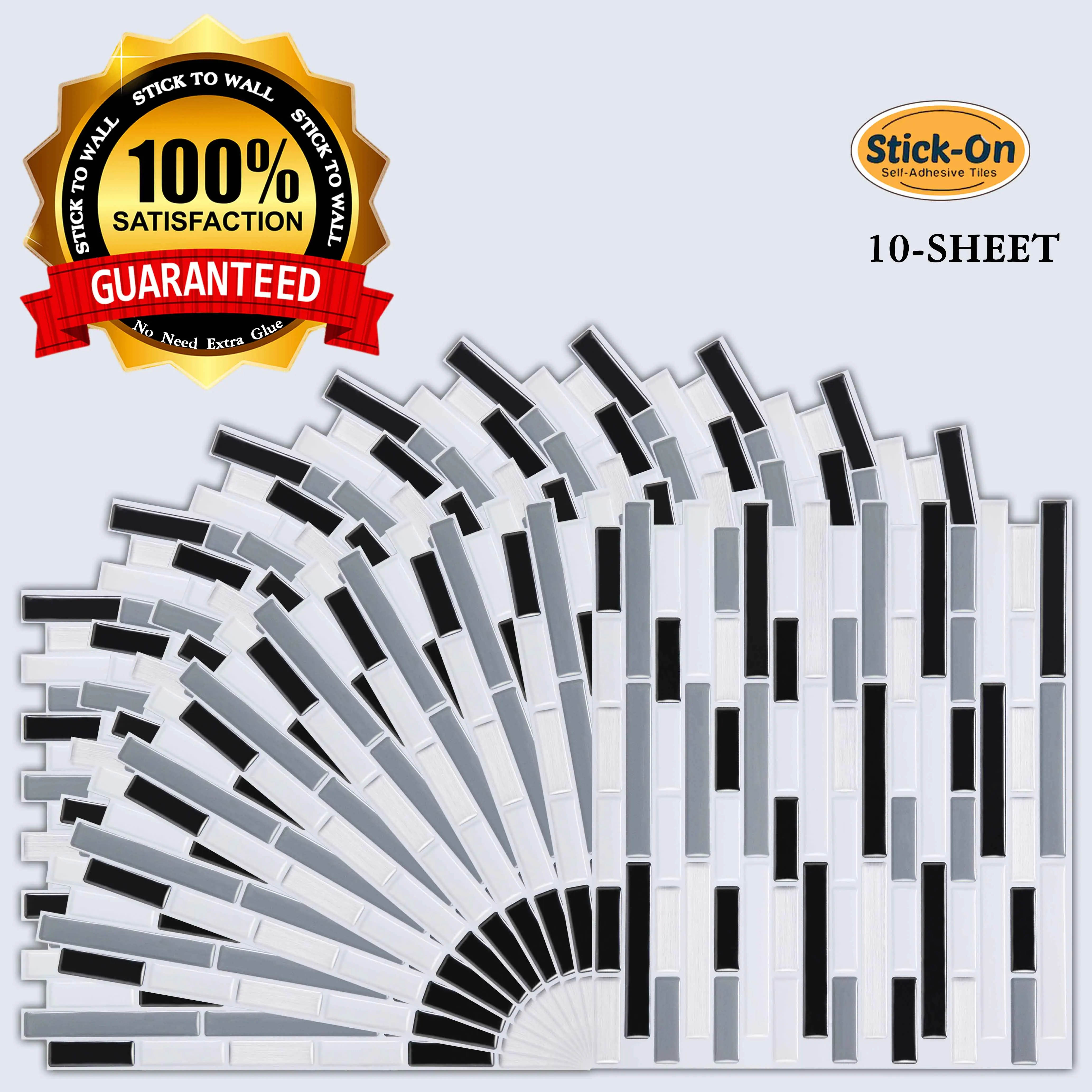 10 листовая клейкая плитка премиум класса для кухонного заднего брызга