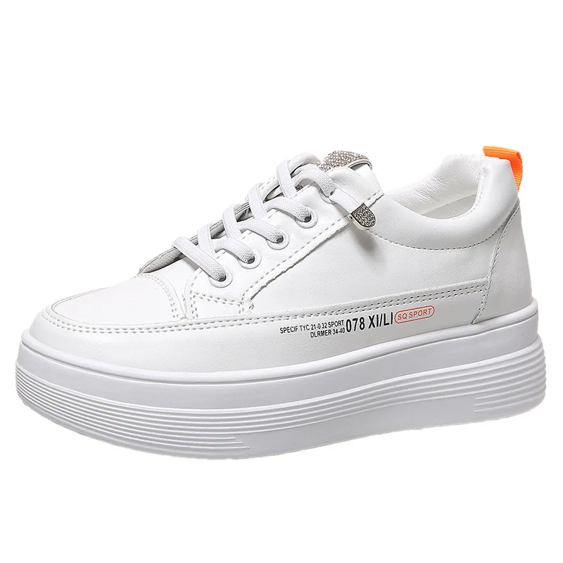 

2021 Platform Sneakers New Spring Women Shoes For Woman Casual Shoes Wild Platform Heels Female Leisure Women White Sneakers