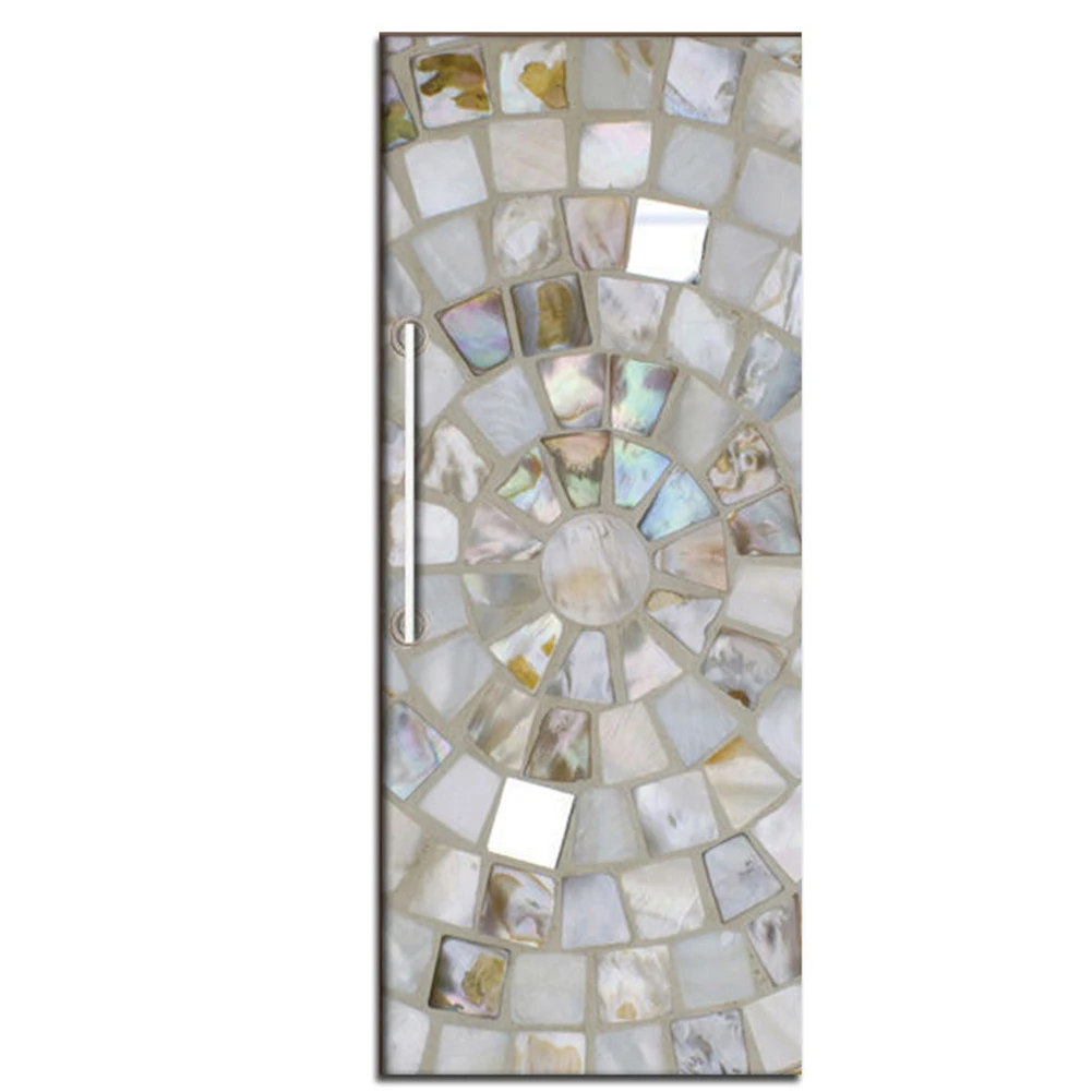 

2pcs Door Mural Mosaic Wall Sticker Self-adhesive Removable Decal Waterproof Wall Decals Art Murals Living room Home Decor