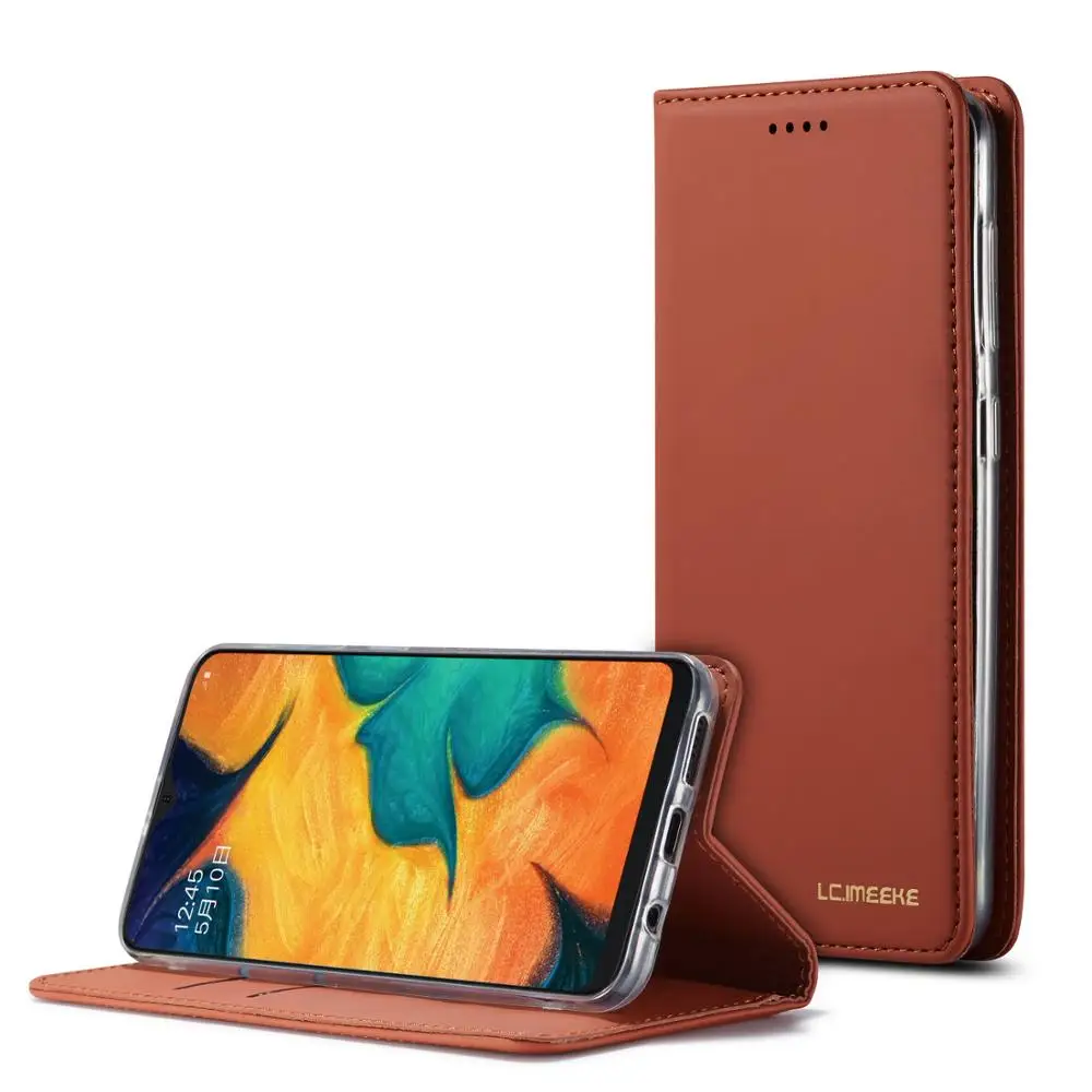 

Luxury Wallet Card-Slot Phone Cases For Samsung Galaxy A20 Leather Pocket Card Holder Covers Gaxaly A 20 Folio Skin Fundas Para
