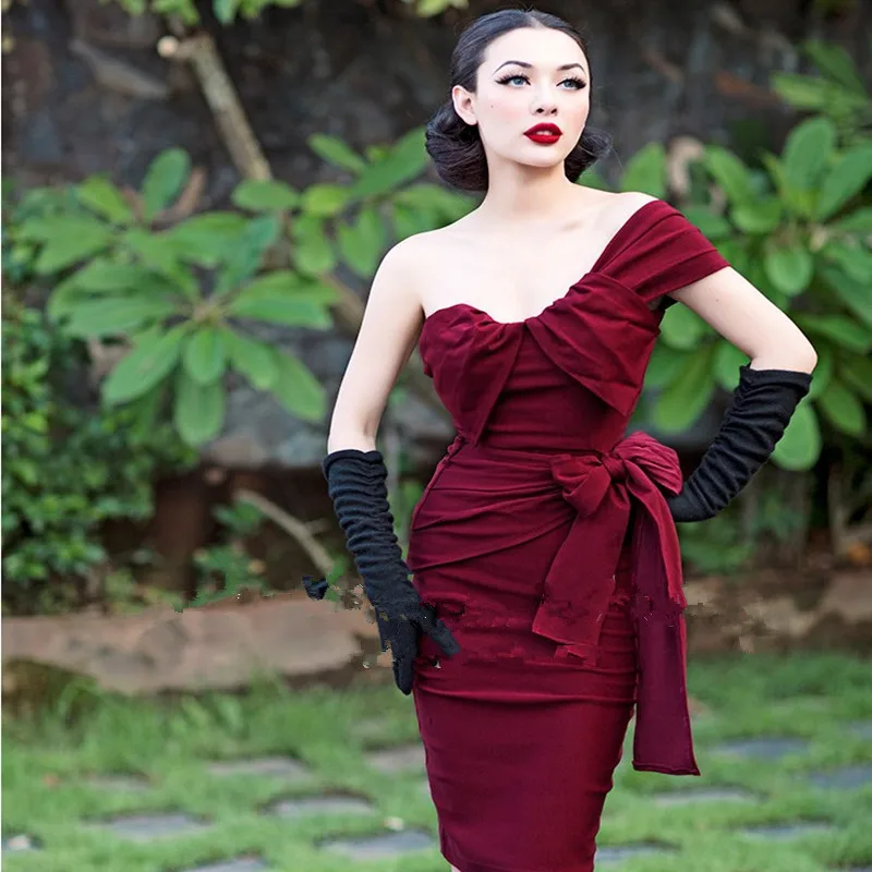 Le Palais винтажное сексуальное летнее платье с бантом и высокой талией без бретелек