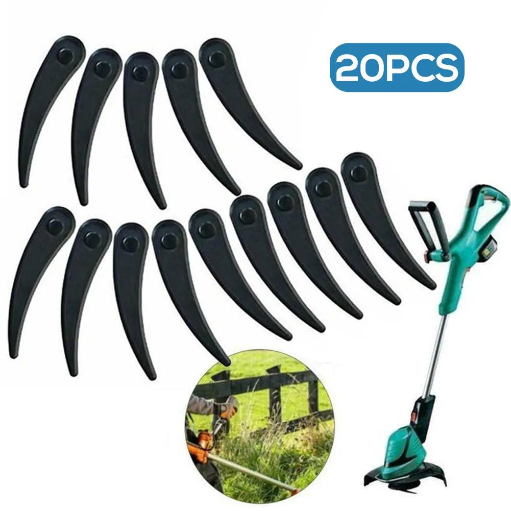 

20Pcs ABS Plastic 8cm Trimmer Blades For Bosch F016800372 Durable Blades For For ART 26-18 Li LI 260MM Garden Lawn Trimmer Tool