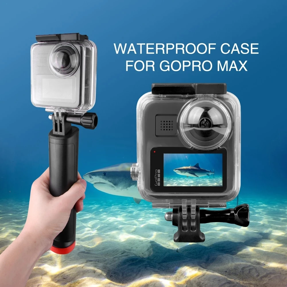 

40m Underwater Waterproof Camera Housing Case Diving Shell Protective Cover Box for GoPro Max Panoramic Action Camera Sport