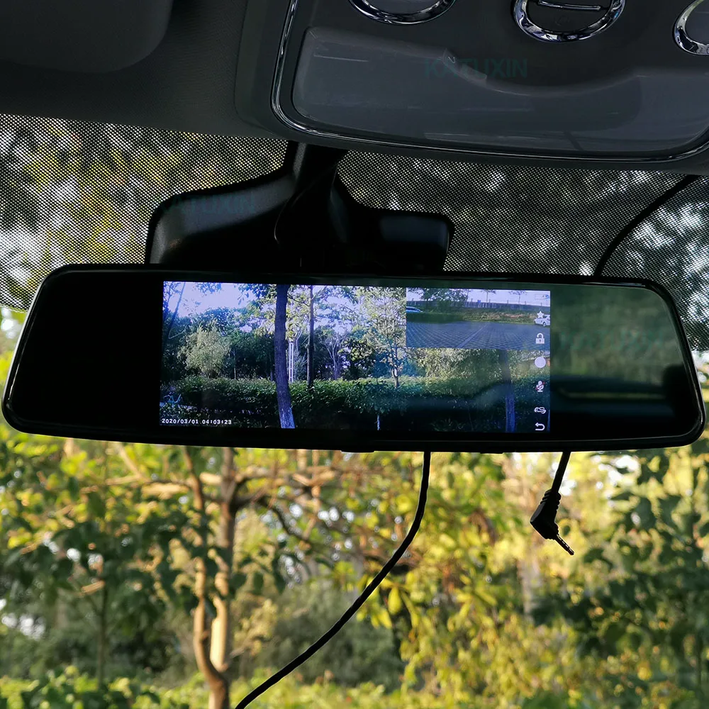 KATUXIN 7 &quotсенсорный автомобильный видеорегистратор DVR зеркало заднего вида камера