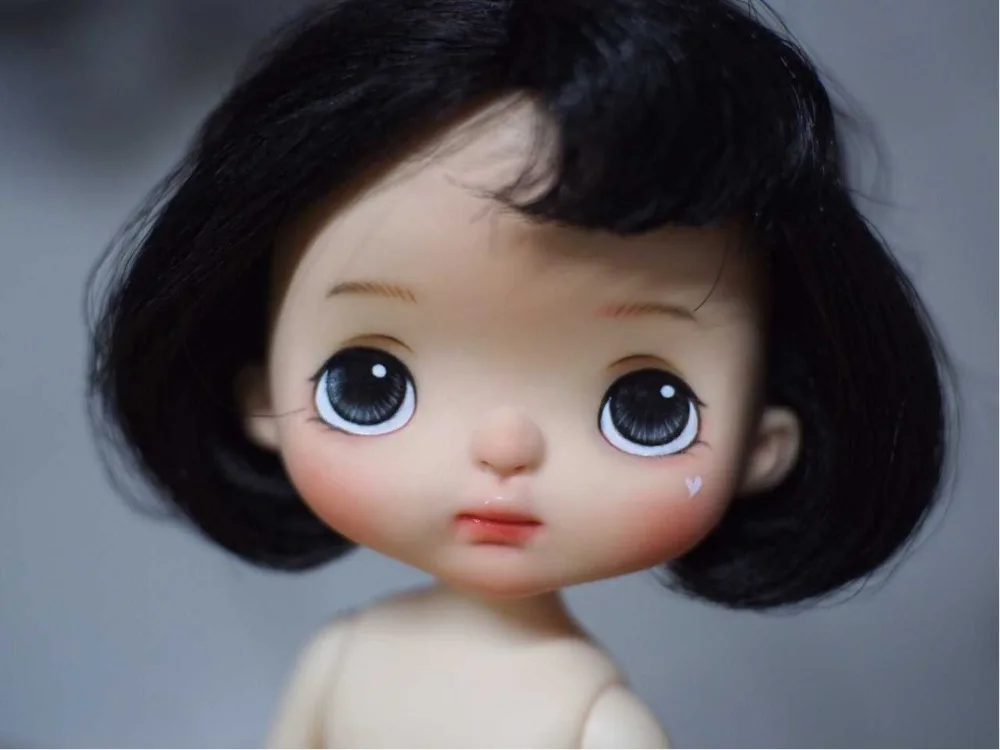 Nude doll make up 3 Индивидуальные лица для кукол holal, 16 см куклы как holal куклы, волосы можно выбрать - Цвет: Nude doll make up 3