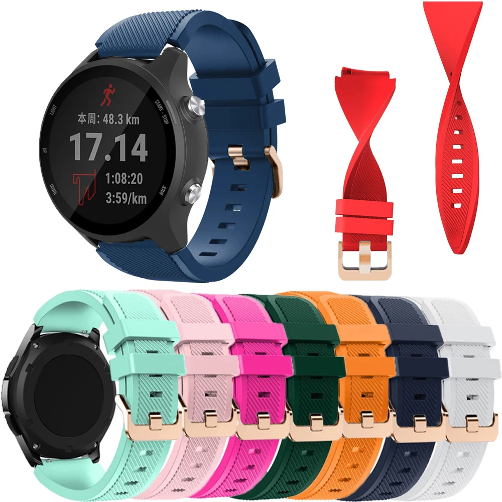 

20mm Silicone strap for Huami Amazfit Bip/GTS2 Bracelet for Samsung Gear S2 smart watch Wristband For Garmin 645 245 Accessories