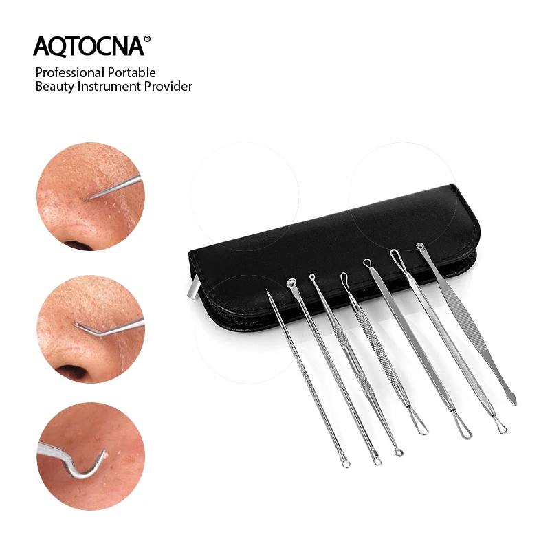 

AQTOCNA Pimple Blackhead Remover Needles for Squeezing Acne Tools Spoon for Face Cleaning Dot Comedone Extractor Pore Cleaner