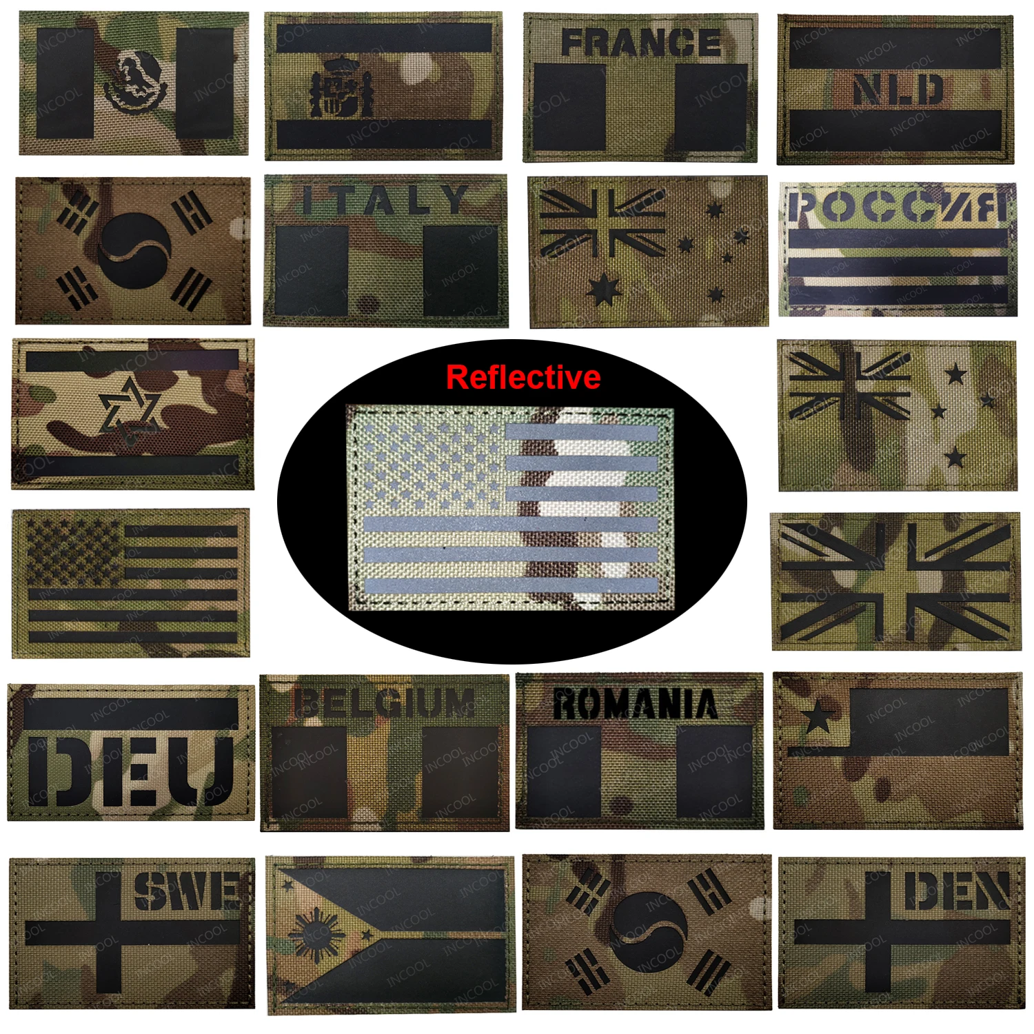 Инфракрасный ИК светоотражающий Американский Испанский Французский Деу НЛД