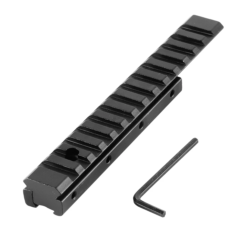

Extend Scope Mount 11mm to 20mm/21mm Dovetail Rail Weaver Picatinny Rail Adapter Extensible Hunting Scope Laser base 155MM caza