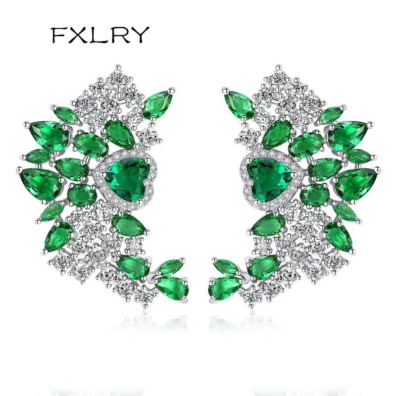 FXLRY новый дизайн Романтический белый цвет кубический циркон геометрический