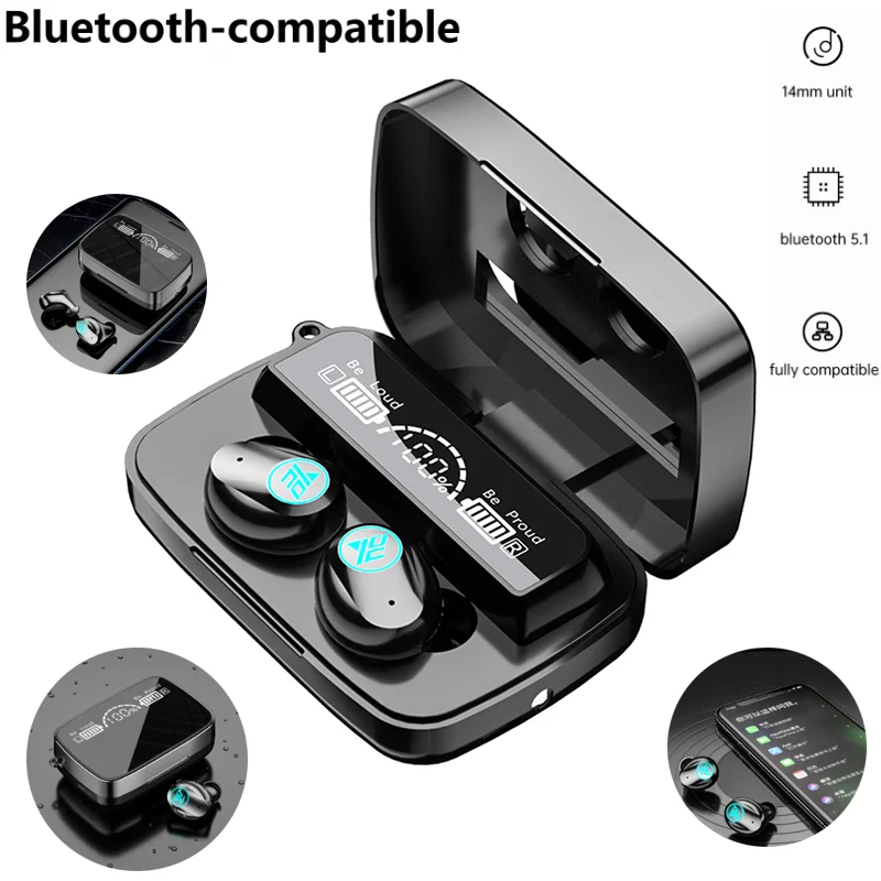 Горячая Распродажа TWS Bluetooth-совместимые наушники для всех смартфонов спортивные