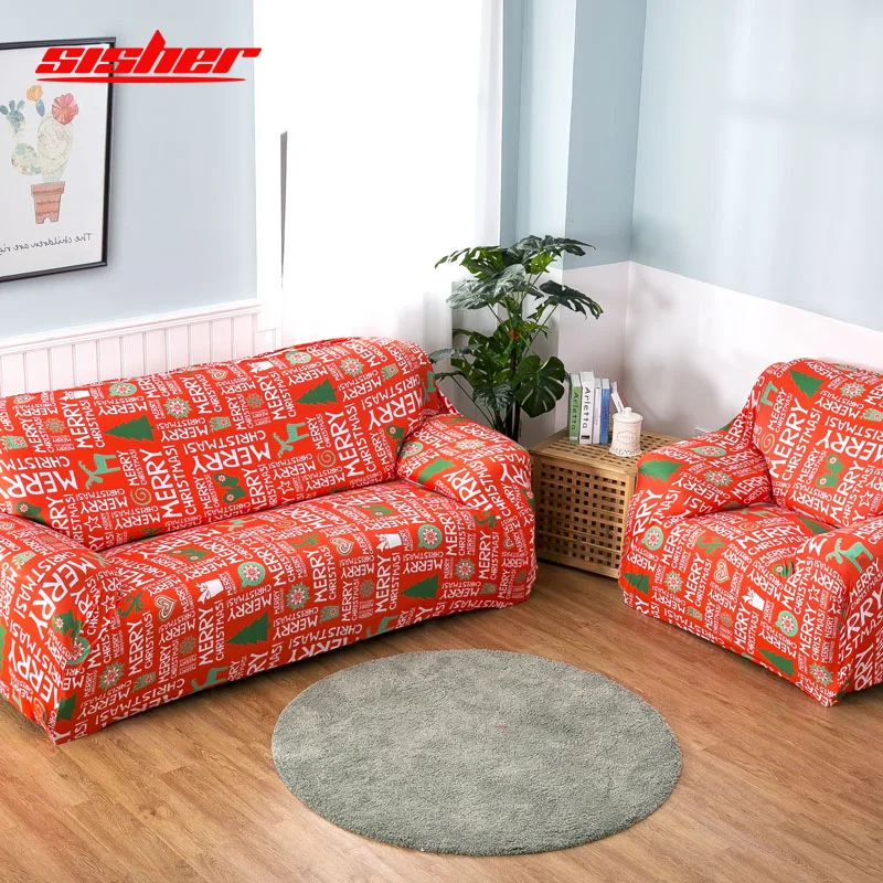 Merry Christmas чехлы для диванов гостиной эластичный чехол дивана L форма кресло стрейч