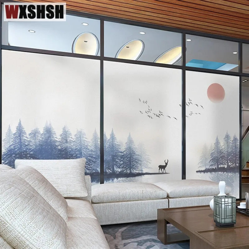 Статическая липкая оконная наклейка по индивидуальному размеру водостойкая