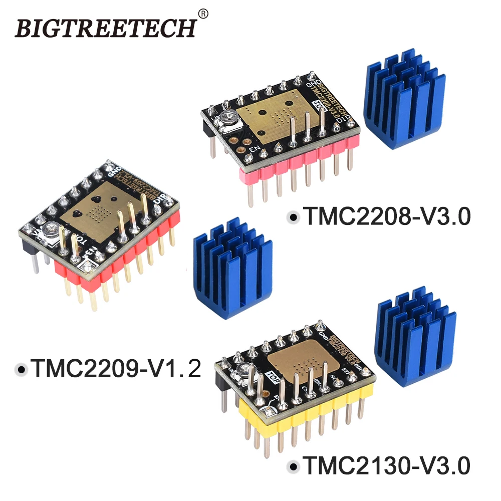 Драйвер BIGTREETECH TMC2208 V3.0 TMC2209 UART TMC2130 SPI бесшумный шагового двигателя для материнской