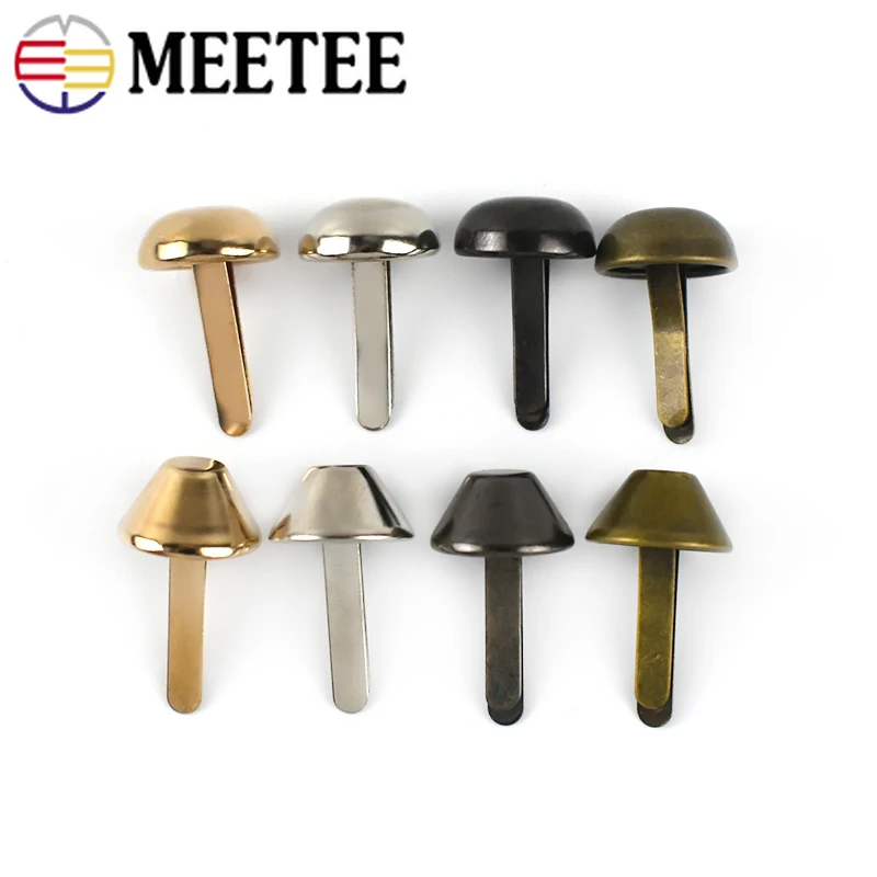 Meetee 100 шт. 10/12/15 мм металлическая пряжка две ноги гвозди заклепки сумочка ручная