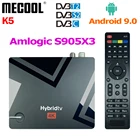 ТВ-приставка DVB T2 S2 C MECOOL K5, ТВ-приставка с поддержкой Android 2,4, Amlogic S905X3, 2 Гб ОЗУ, 16 Гб памяти, 5G ГГц, Wi-Fi, BT, H.265, HEVC, медиаплеер