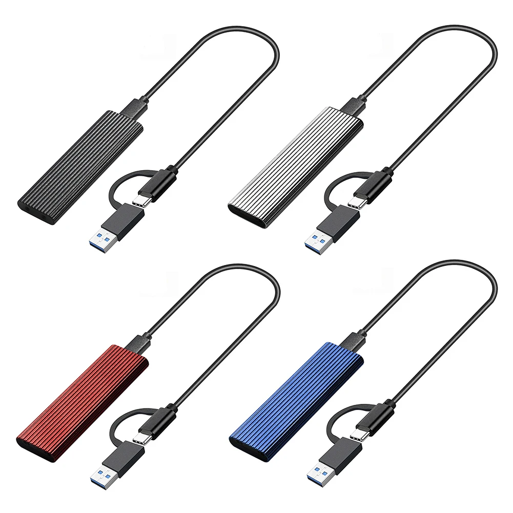 

Чехол для M2 SSD, футляр NVME M.2 на USB, адаптер SSD для NVME PCIE NGFF SATA M/B Key 2230/2242/2260/2280 SSD RTL9210B, двойной протокол