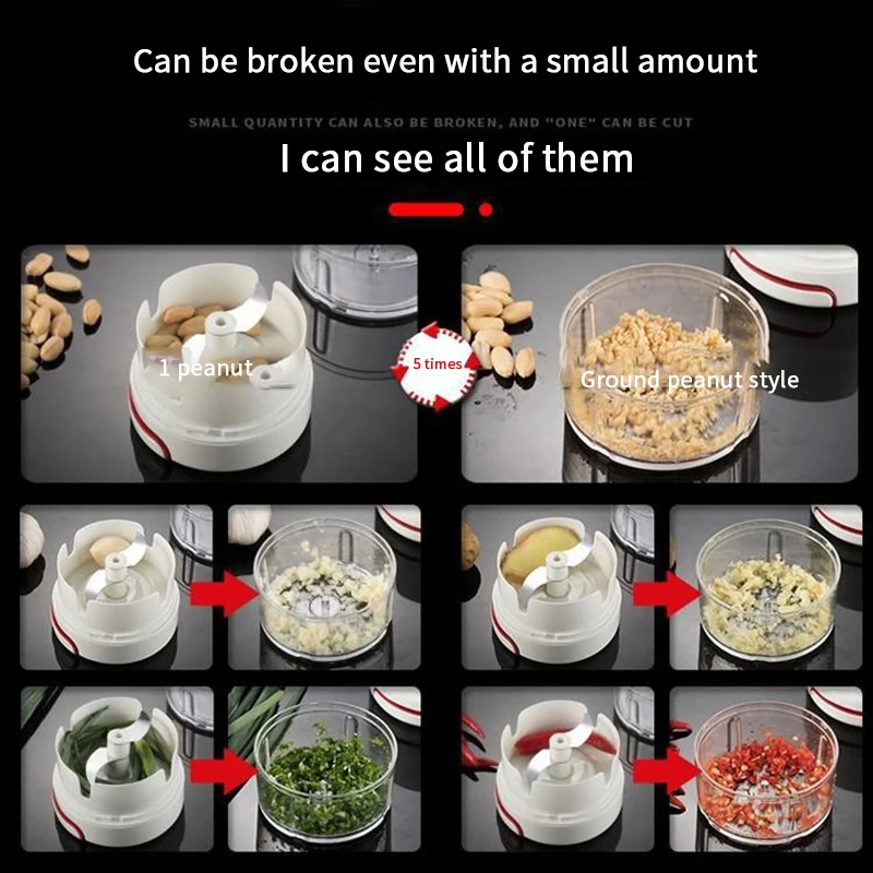 Кухня потянув ручной Еда веревку процессор Шредер CMeat измельчитель для лука и