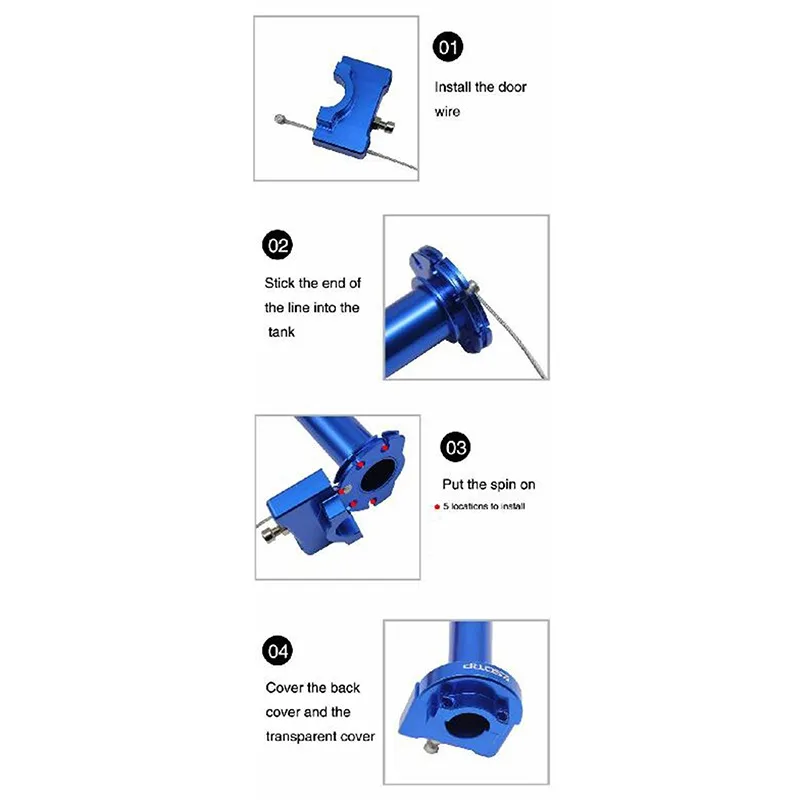 

Motorcycle Grip Clamping Aluminum Throttle Cable Professional Taper Handlebar Dirt Pit Bicycle Motorcycle Parts