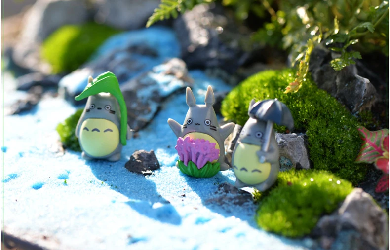

(10pcs/lot) my neighbor Totoro action figure gifts doll cute miniature figurines Toys 1-3cm PVC plactic japanese anime1601129