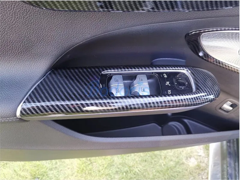 

For Mercedes Benz C Class W206 C180 C200 C300 2022 2021 Door Armrest Cover Window Glass Lift trim Panel Auto Interior Accessory