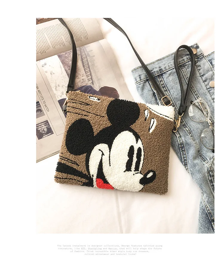 Дисней Новый Микки Маус Дамская мультяшная сумочка клатч сумка через плечо