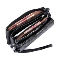 genuine leather clutch women long wallets women money purse large capacity clutch coin purse ladies wallet phone purse cartera