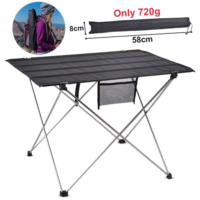 

Outdoor ultra light aluminum alloy folding table portable picnic barbecue self driving beach fishing leisure table camping mesa