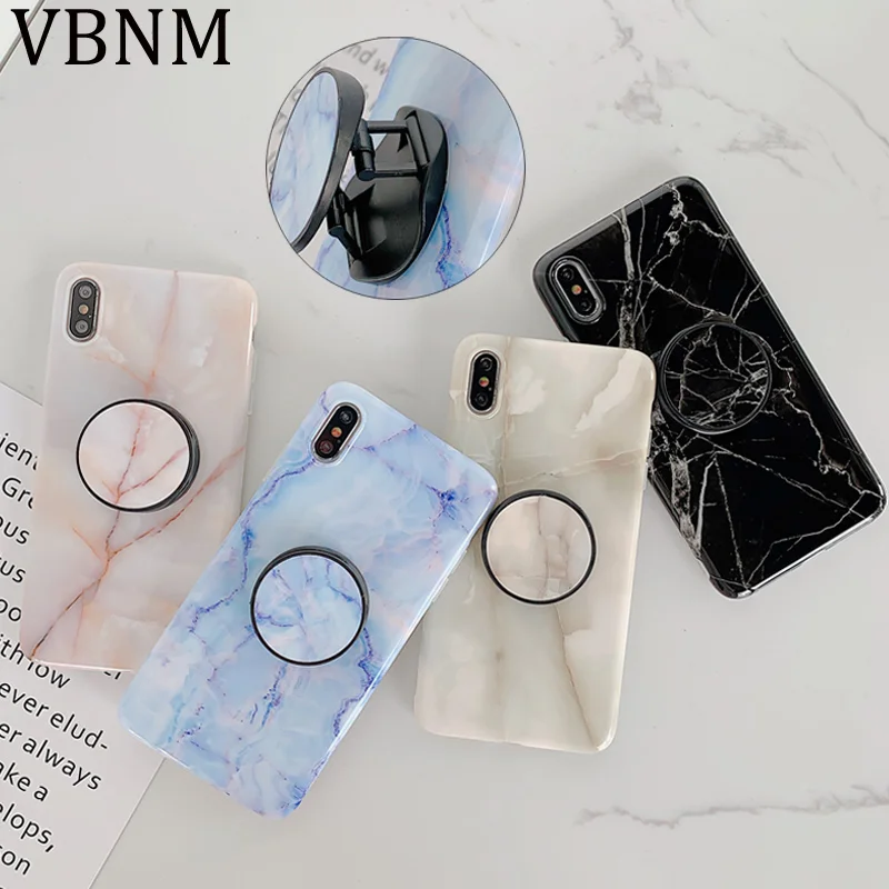 Глянцевый мрамор с эффектом трещин чехол для телефона iPhone 7 Plus XR X XS Max складная