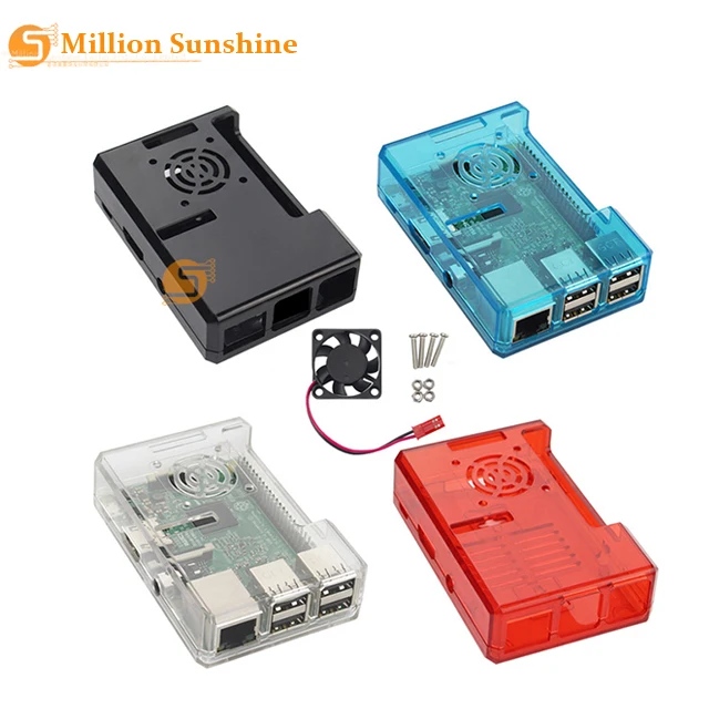 Чехол для Raspberry Pi 3 + с вентилятором pi Бесплатная доставка|case shipping|pi 3case case |