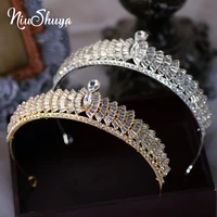 niushuya bling crystal wedding tiaras and crowns headbands for women princess bride noiva hair jewelry