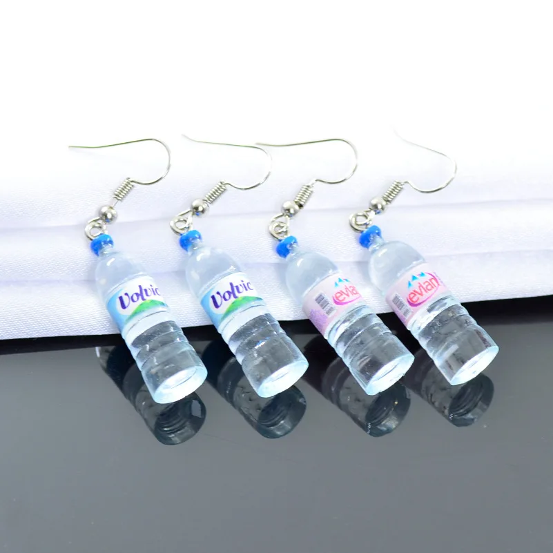 

Interesting ornaments water bottles modelling earrings for women lovely temperament no ear pierced Clip-on earrings 2020 trend