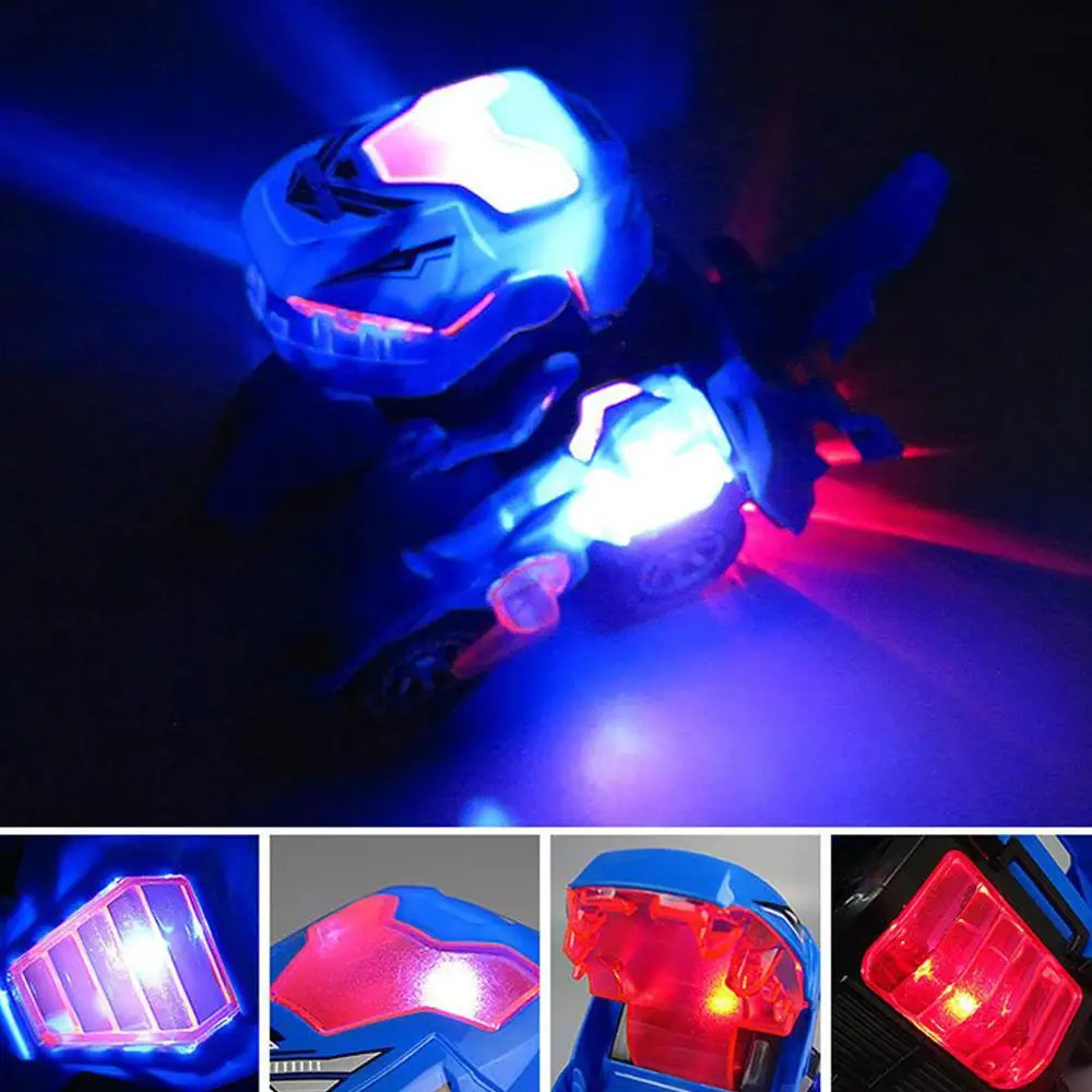 

3D Transforming Dinosaur Toy LED Car With Light Sound for Kids Christmas Toy Gift
