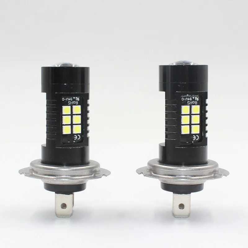 FSTUNING 2x H7 автоматические светодиоды для авто DRL Вождения LED светильник 21SMD CANBUS