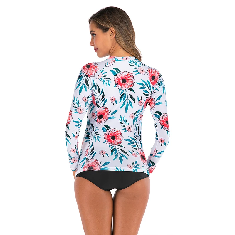 Женский купальный костюм из двух предметов с длинным рукавом одежда для серфинга